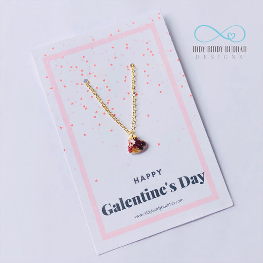 Valentine's Day Real Botanical Necklace