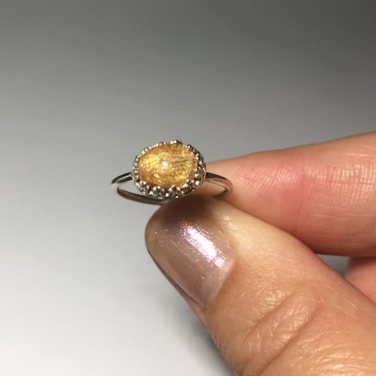 Daisy - Sterling Silver Oval Crown Ring