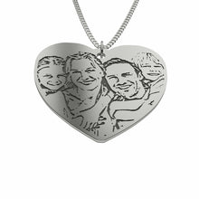Personalised Photo Engraved Heart Pendant