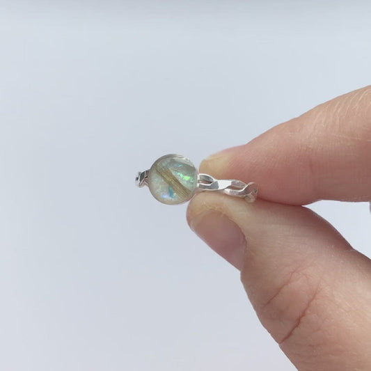 Aquarius Sterling Silver Keepsake Ring