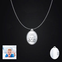 Personalised Photo Engraved Oval Pendant