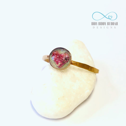 Elodie Ring - hammered 14k gold filled