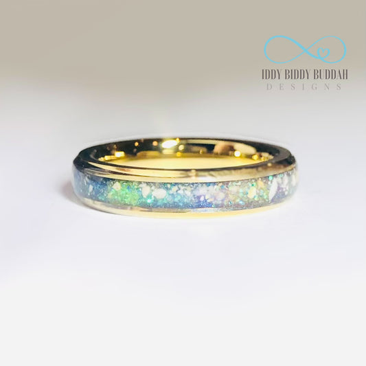 Clara Ring - Gold Tungsten Carbide Full Channel Set Ring