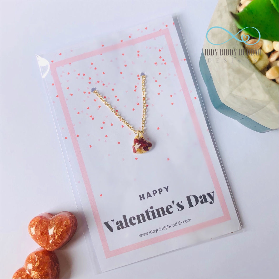 Valentine's Day Real Botanical Necklace