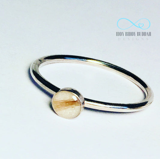 Ava - 4mm Sterling Silver Keepsake Ring