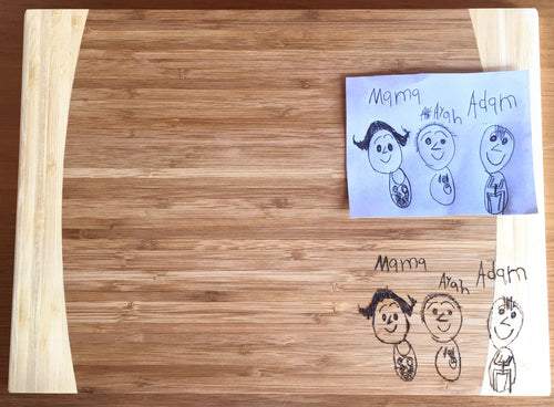 Personalised Chopping Board with Your Child's Drawing