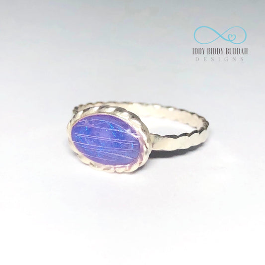 Bella - Oval Sterling Silver Keepsake Ring